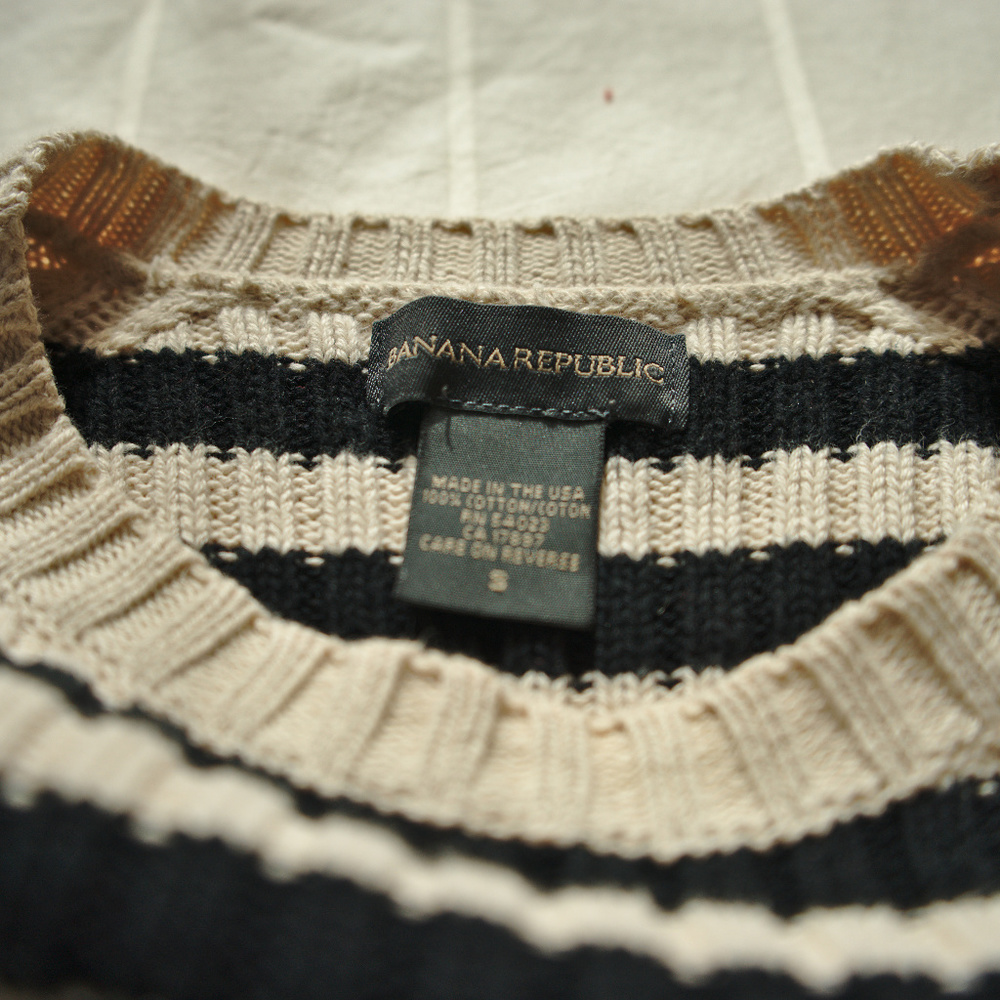 Banana Republic Small Crewneck Striped Sweater